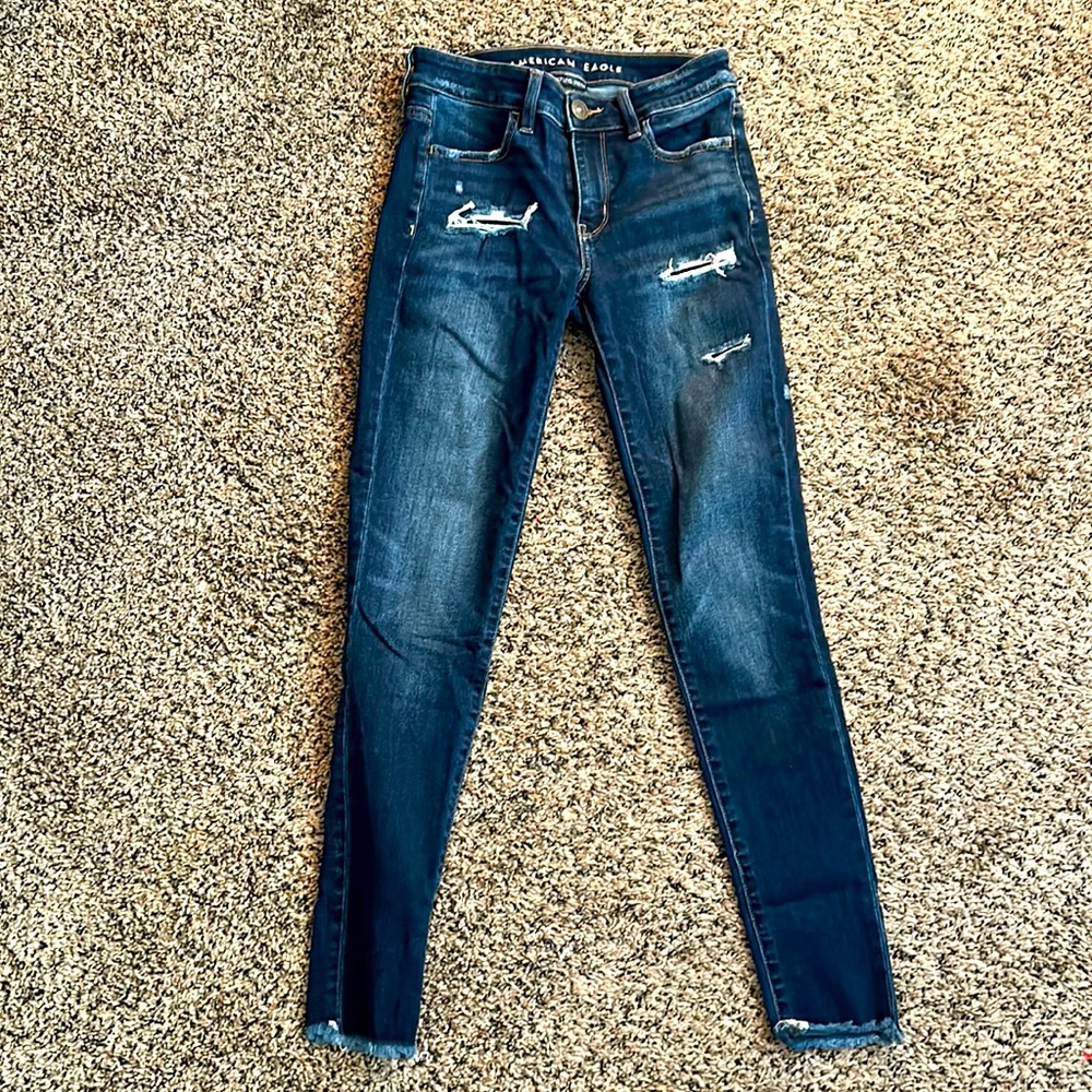 American eagle jegging, size 2 regular.  Next level stretch.